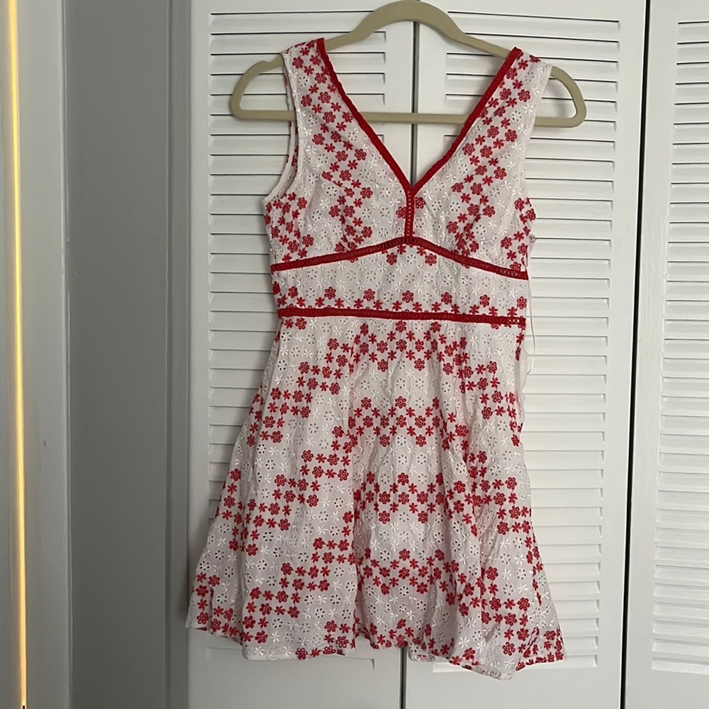 White and red dress